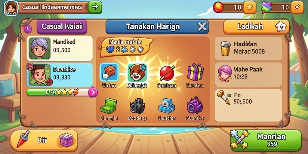 Dapatkan tantangan seru di setiap level permainan.