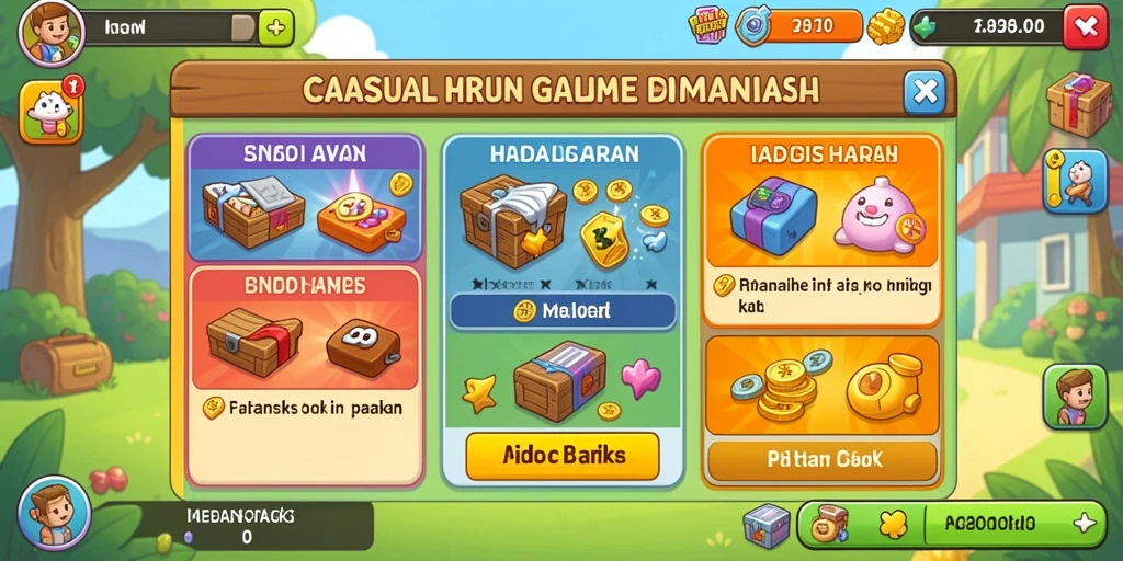 Screenshot memperlihatkan karakter unik yang bisa dimainkan.